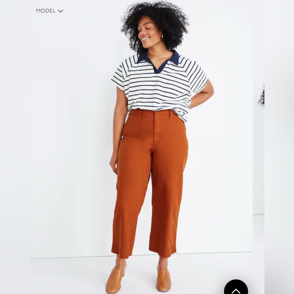 Madewell Emmett wide leg crop sz 34